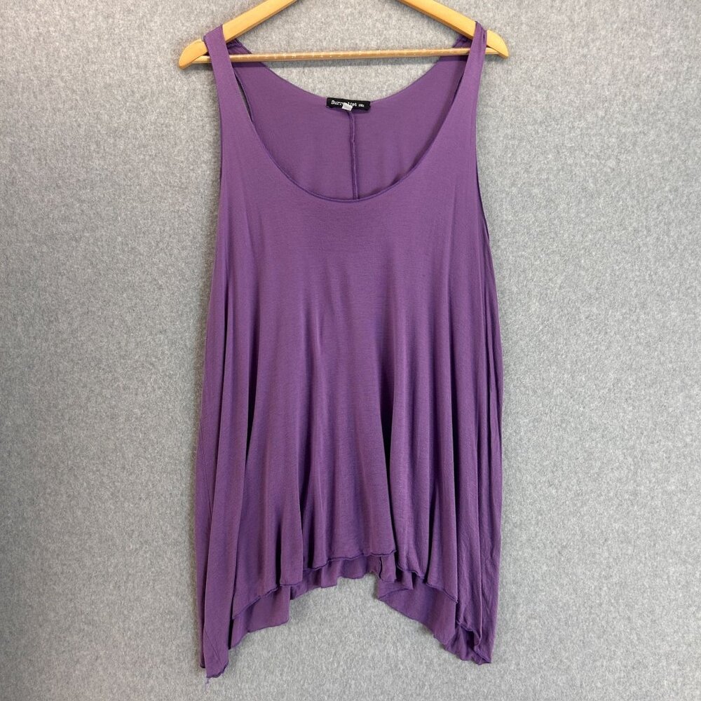 Surrealist USA Womens Purple Tank Tunic Top High-Low Hem Scoop Neck Size 3 Large